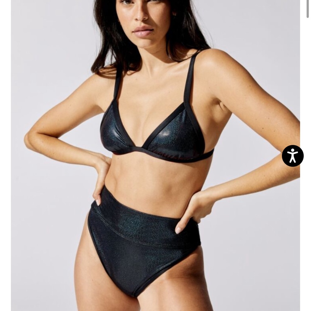 Beach Riot High Waisted Black Bikini